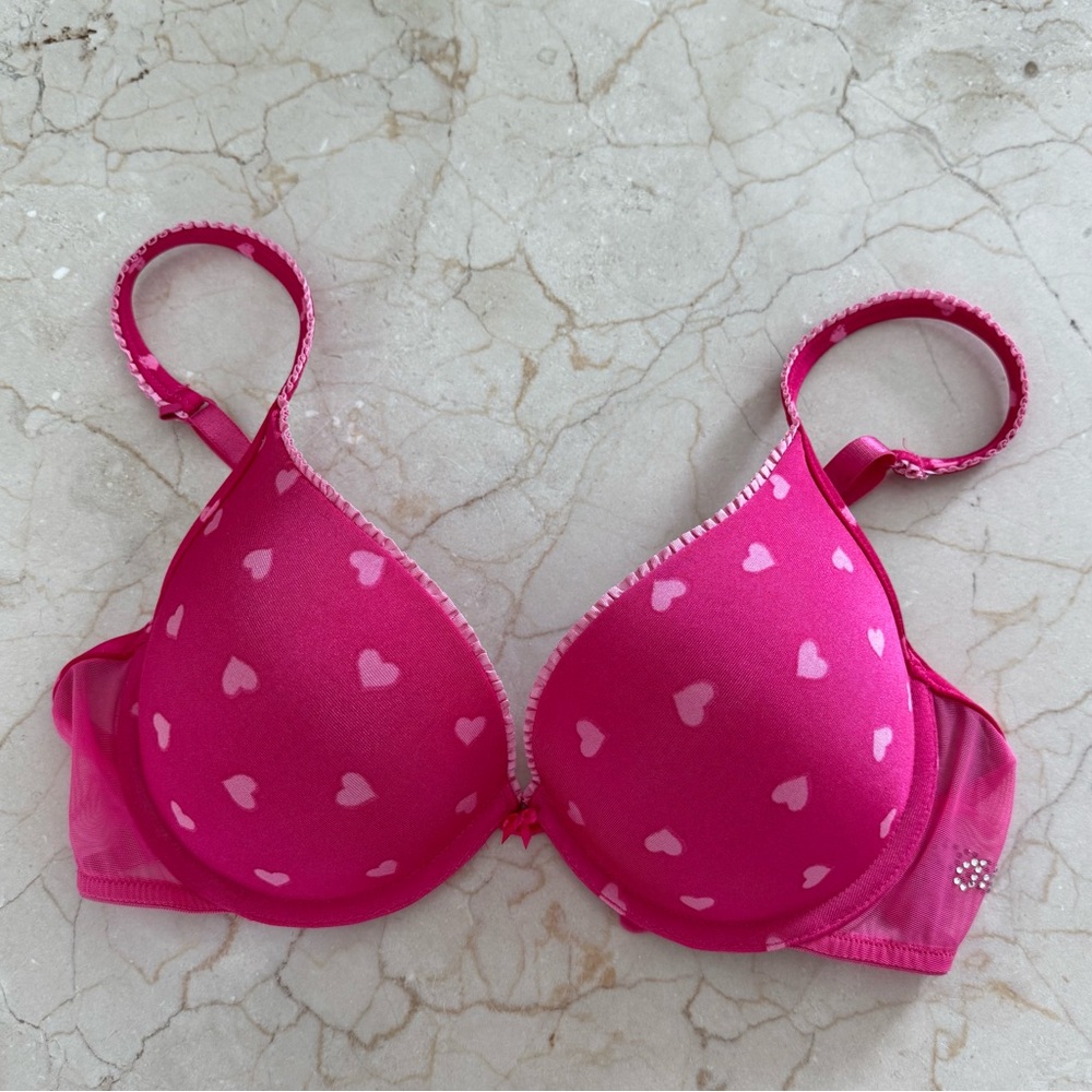 Victoria's Secret Pink Heart-Patterned Bra